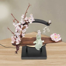 Backflow Incense Burner Peach Blossoms Closed Moon Style Reversed Fragrance