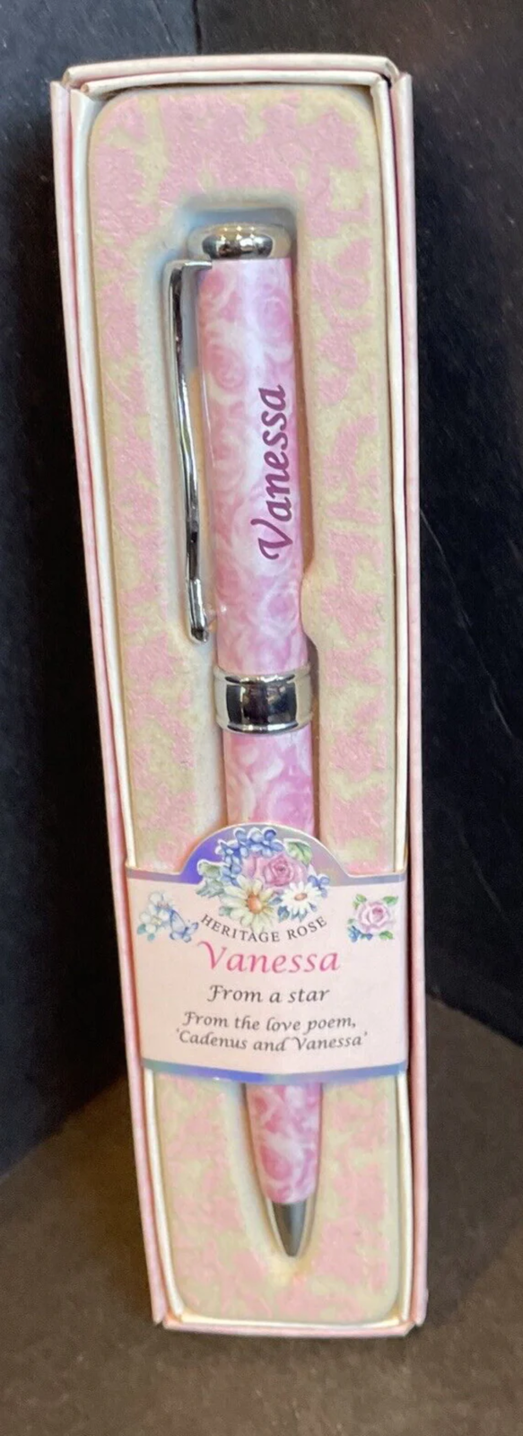 Marie-Chantal Boxed Pen Heritage Rose “Vanessa” Ink Pen With Box Great Gift  New | eBay