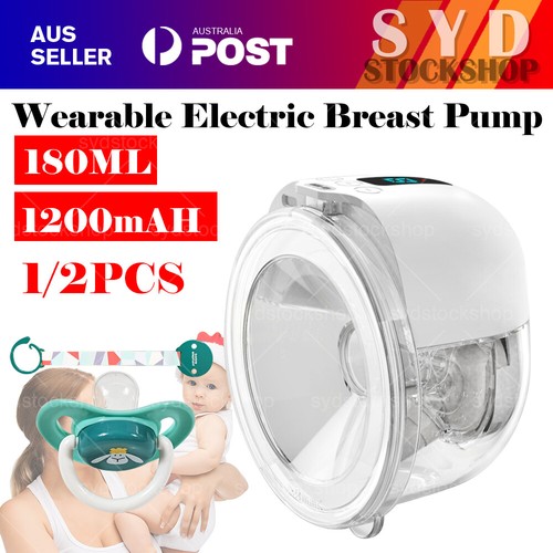 2x Portable Electric Breast Pump Wearable Hands-Free Automatic Silent USB Milker
