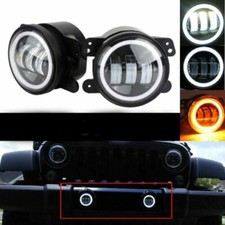 Pair 4 Inch Round Led Halo Fog Lights For Jeep Wrangler Jk Lj Jt Dodge Journey Pair 4 Inch Round Led Halo Fog Lights For Jeep Wrangler Jk Lj Jt Dodge Journey