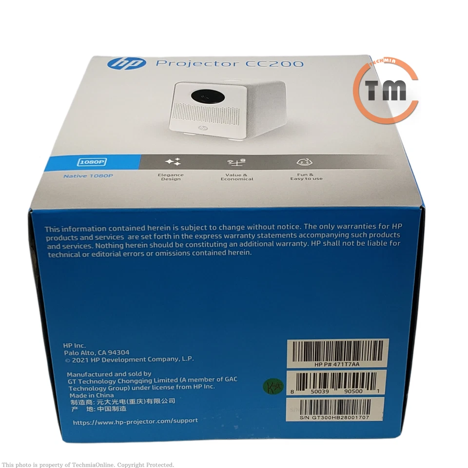 HP CC200 Citizen Cinema 1920x1080 Short-Throw Full HD 1080p LCD Projector ™ - Image 4 of 4