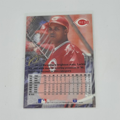 1993 Flair #27 Barry Larkin Cincinnati Reds Barry Bonds San Francisco Giants - Picture 2 of 2