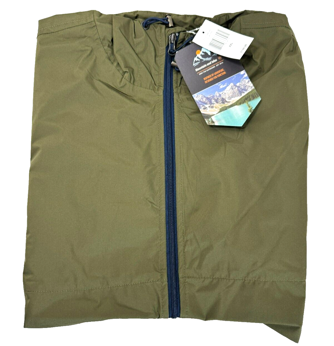 BRAND NEW* Mountain & Isles Mens Rain Jacket Green XXL Lightweight