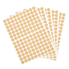 5 Sheets/700Pcs Screw Hole Stickers, 12mm Khaki Self-Adhesive Sticker
