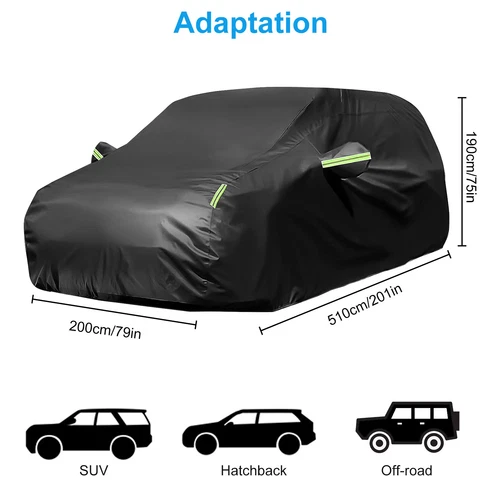 XXL Large Waterproof Full SUV Car Cover Snow Dust All Weather Protector Outdoor - Picture 2 of 7