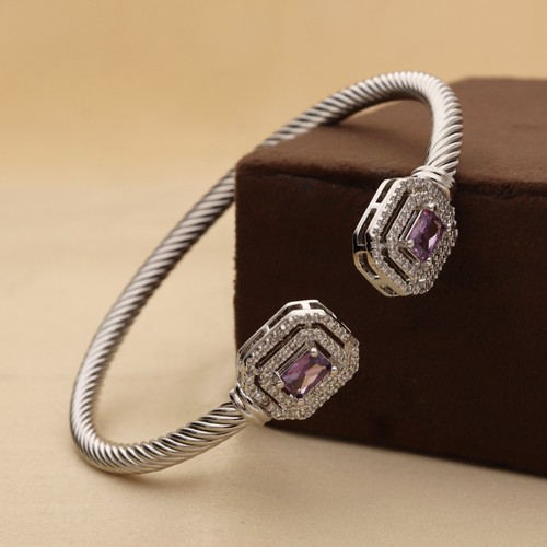 Elegante Brazalete CZ con Diseño Doble Octogonal y Piedras Coloridas - Imagen 55 de 64