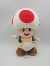 Super Mario Bros B2709 Toad Kinopio Sanei Plush 8" Stuffed Toy Doll Japan