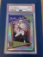 Justin Herbert 2022 Legacy Football Under The Lights Sapphire 12/35 #UL31 PSA 10