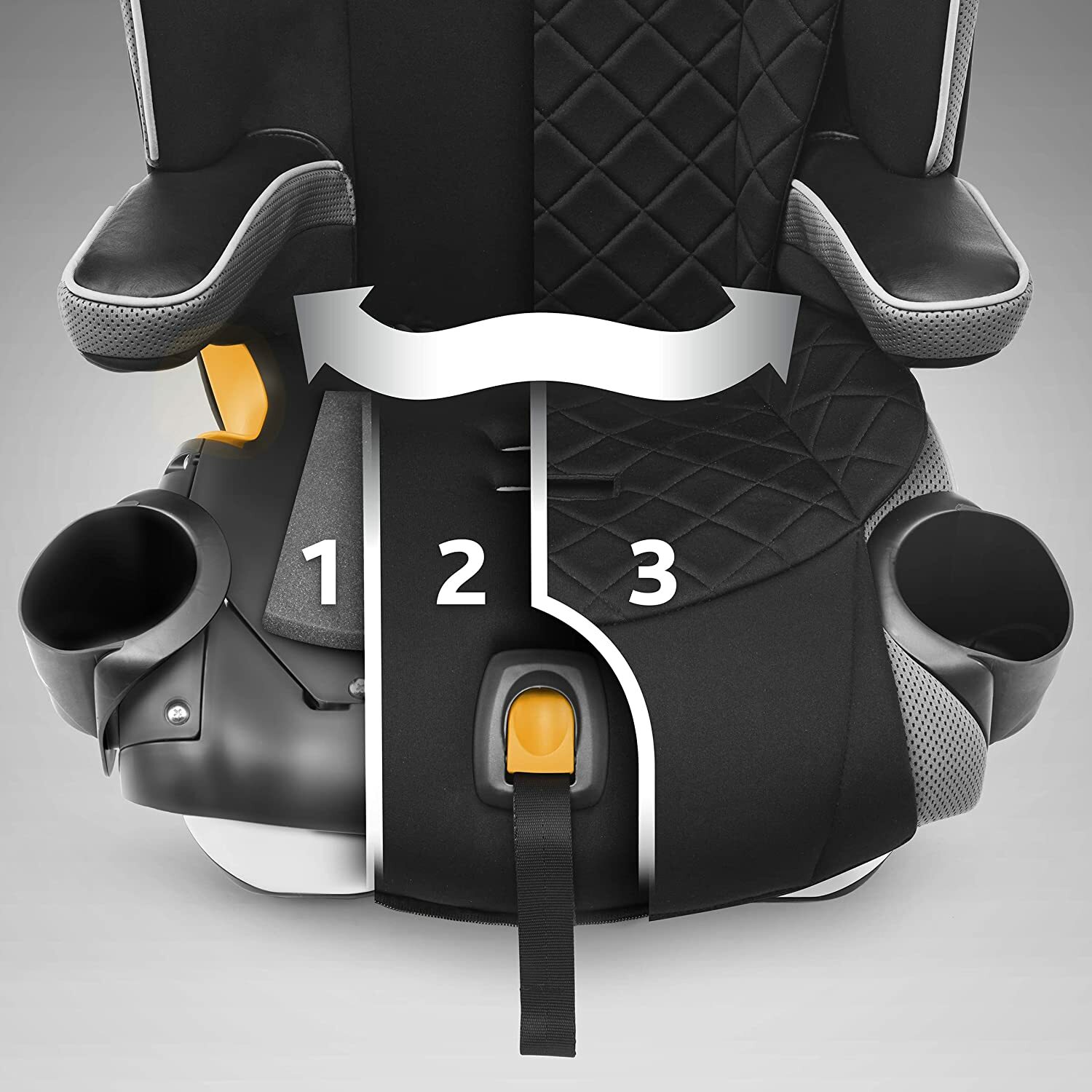 Chicco MyFit Zip Harness + Booster Child Safety Baby Car Seat Granite