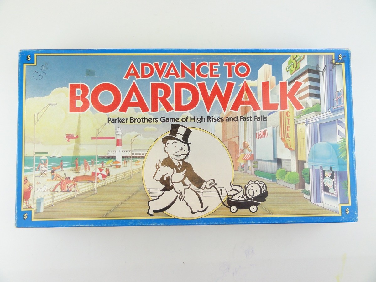 [激レア］モノポリー　advance to boardwalk Advance To Boardwalk Game #0014 Vintage 1985 Parker Brothers