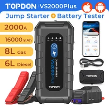 TOPDON VS2000 Plus Jump Starter 12V Urgent Battery Booster Jumper Box Powerbank