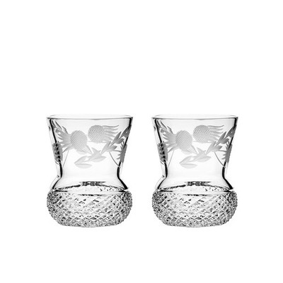 Flower of Scotland 2 Large Tumblers (Thistle Shape) - 95mm (Presentation Boxed)