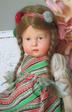  Antique German Doll Buschow and Beck Celluloid  Cloth Little Girl 