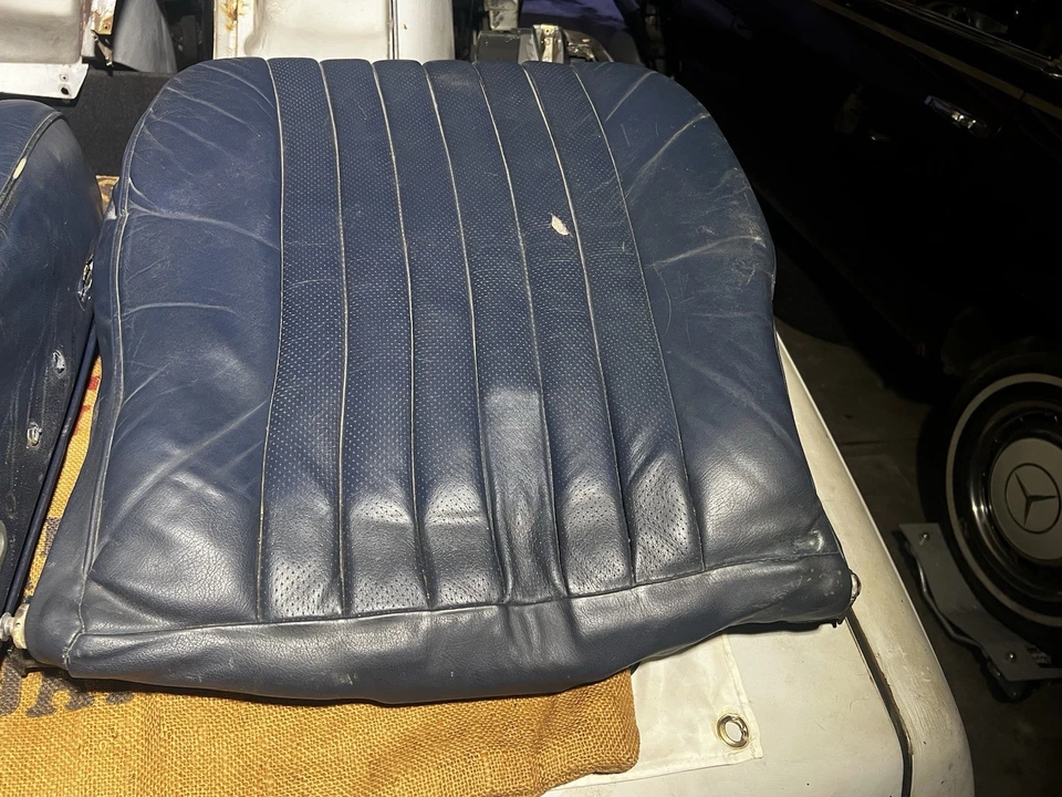 FRONT LEATHER SEAT Driver SIDE MERCEDES R107 560SL 450SLC 1972-1989 OEM - Image 2 of 4