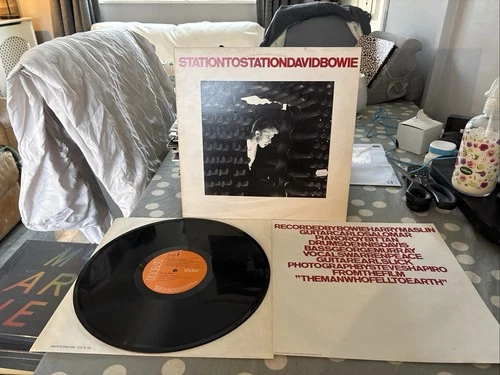DAVID BOWIE STATION TO STATION VINYL 1976  1ST PRESS INSERT 1E/1E VG+/EX
