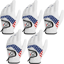 Golf Gloves Men Value 5 Pack for Left Right Hand, Comfortable Soft  All Weather