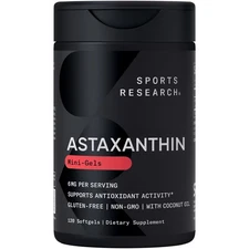 Astaxanthin Supplement from Algae - For Antioxidant Activity, Skin & Eye Health
