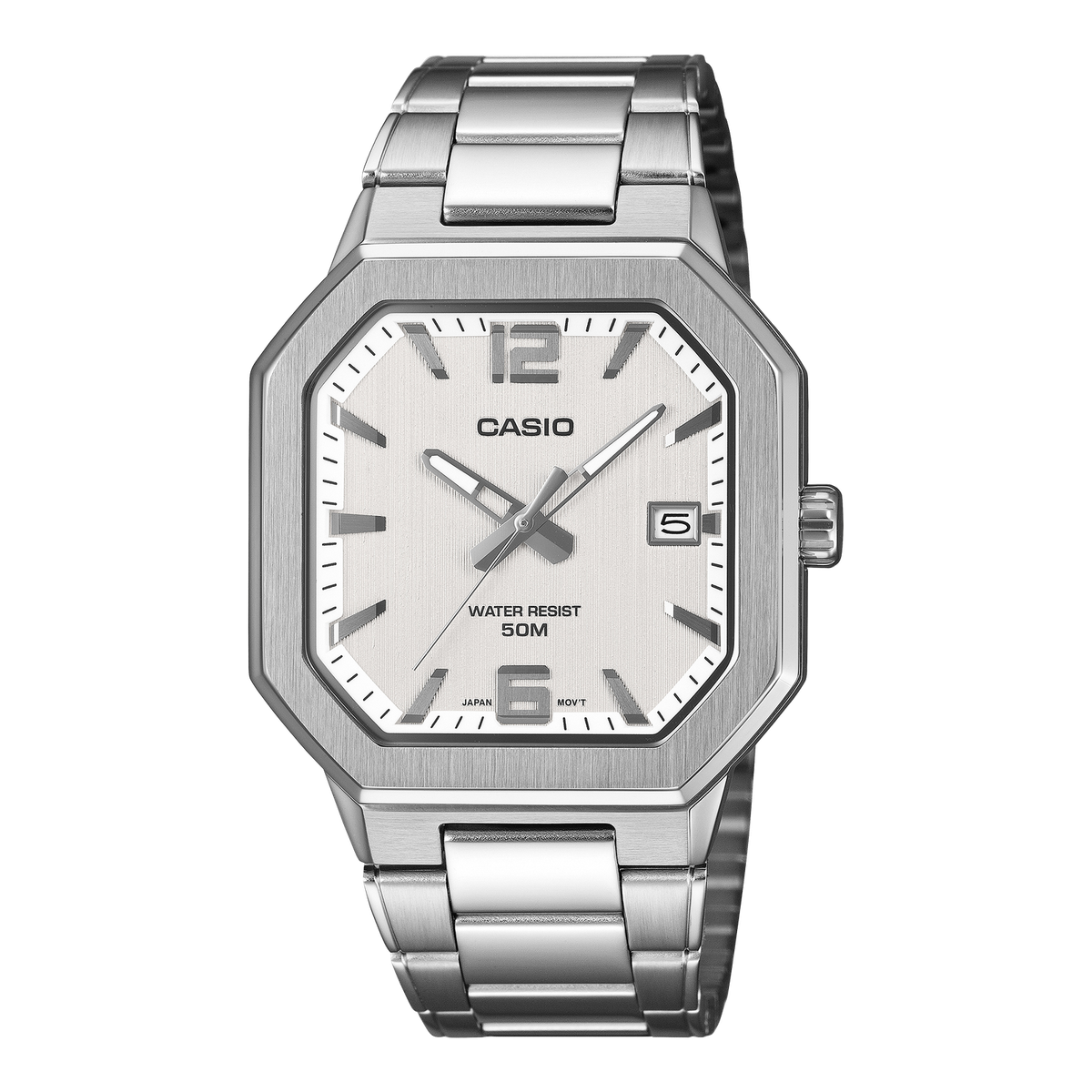 Casio MTP-B195D-7AV Men's Watch White Dial Stainless Steel 50M