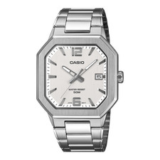 Casio MTP-B195D-7AV Men s Watch White Dial Stainless Steel 50M Watch