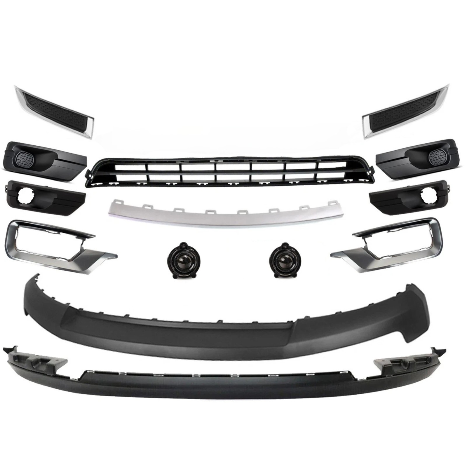 For 2013-2016 GMC Acadia Front Lower Bumper Cover Grille Kit w/ Fog Lights