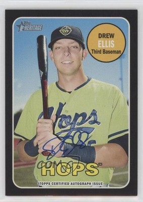 2018 Heritage Minor League Edition Real One Black 36/50 Drew Ellis Auto jn3