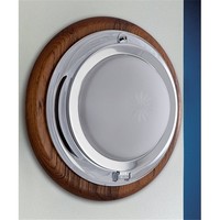 Led Wandleuchte Chrom Holz Messing Rund Legno Maritime Lampe Bad Treppenhaus