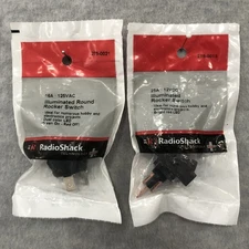 RADIO SHACK ILLUMINATED ROUND ROCKER SWITCHES 16A 125VAC #275-0021 And #275-0013