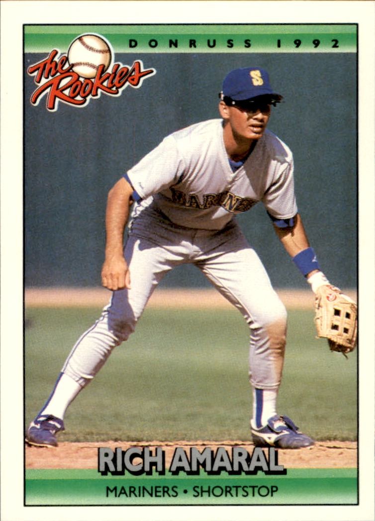 1992 Donruss The Rookies #3 Rich Amaral RC Seattle Mariners