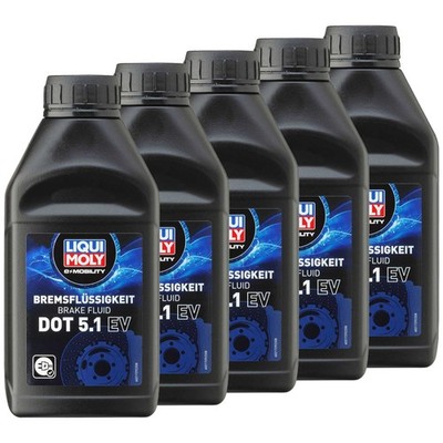 Bremsflüssigkeit LIQUI MOLY DOT 5.1 EV synthetisch Bremse schmieren 5 X 1 Liter