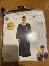 Harry Potter Gryffindor Robe Halloween Cosplay Costume W/ Glasses Adult Up To 44