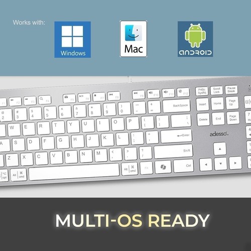 Adesso EasyTouch 730 - USB C Multi-OS Scissor Switch Keyboard with Copilot AI... - Picture 5 of 7