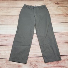 Lee Pants Womens 10 Gray At The Waist Straight Leg Casual Career Trousers