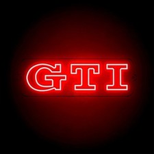 GTI LED Wand Dekoration Neon Beleuchtung Schild Garage Auto KFZ Geschenk