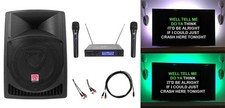 Rockville 12" Powered Karaoke Machine/System w/LED's 2 Wireless Microphones