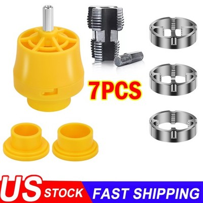 7pcs Round PVC Thread Maker Tool Pipe Threader Plumbing Tool for Electric Drill