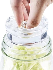 4-Pack Fermentation Weights - Glass with Easy-Grip Handle for Wide Mouth Jars 