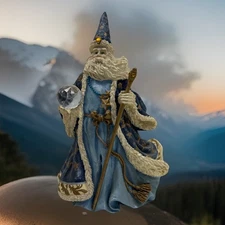 12” Tall Wizard Figurine With Staff And Crystal Ball ‼️Read DESC ‼️