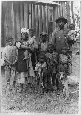 Red Cross Relief,Drought,1930,African American Family of 9,Disaster Relief
