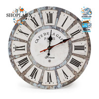 Holz Wanduhr 30Cm Landhausstil Stille Nicht-Tickend FüR KüChe Wohnzimmer