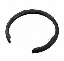 Quick Install Sporty Black Perforated Leather Steering Wheel Cover for Most Cars