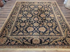 Karastan Rug 8.8 x 10 Antique Legends Agra Black Wool Carpet