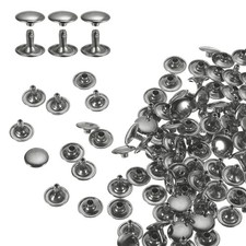 60Set Double Cap Leather Rivet,12x10mm Cap Tubular Metal Craft Rivet,Gunmetal