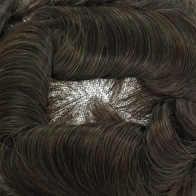 Discount Toupee For Mens Human Hair Replecement System Swiss Lace Hairpiece 8X10