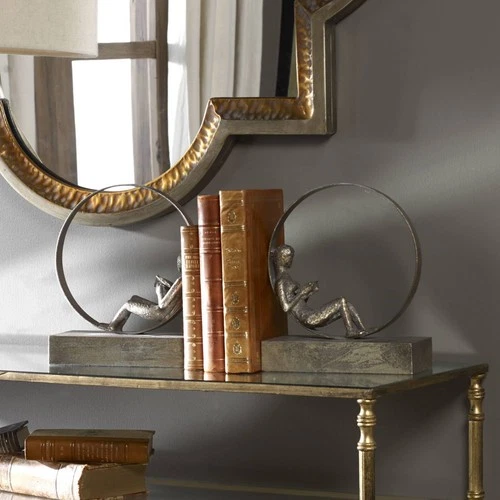 Lounging Reader, Bookends Set - Picture 1 of 2