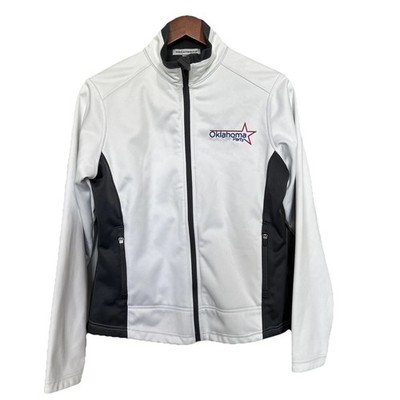 Port Authority Womens Jacket Sz S White Gray Logo Oklahoma Realtor Party