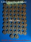 Roll of 50 90% Silver Roosevelt Dimes (1962, 1963) 3.615  Troy Oz of Silver NR