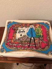 Vintage Barbie Carrying Case 1960s 1970s Vinyl 13.5x17.5x4 Handle Missing TLC