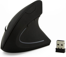 Sokelinn-Six Wireless Vertical Mouse,2.4Ghz Cordless 800/1200/1600 Adjustable DP