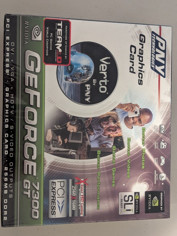 PNY NVIDIA GeForce 7300 GT (VCG7300GXPBCUS) 256 MB  FACTORY SEALED