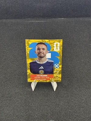 2026 Panini FIFA World Cup John McGinn SCO17 Gold Crumple Sticker